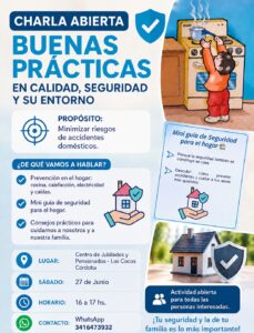 Charla abierta sobre prevención de accidentes en el hogar