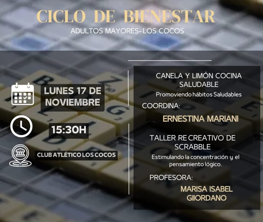 Segunda Jornada del Ciclo “Calidad de Vida para Adultos/as Mayores de Los Cocos”