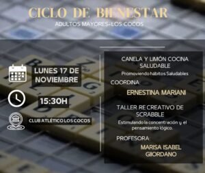 Segunda Jornada del Ciclo “Calidad de Vida para Adultos/as Mayores de Los Cocos”