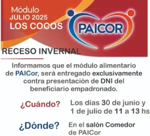 MODULOS PAICOR RECESO INVERNAL